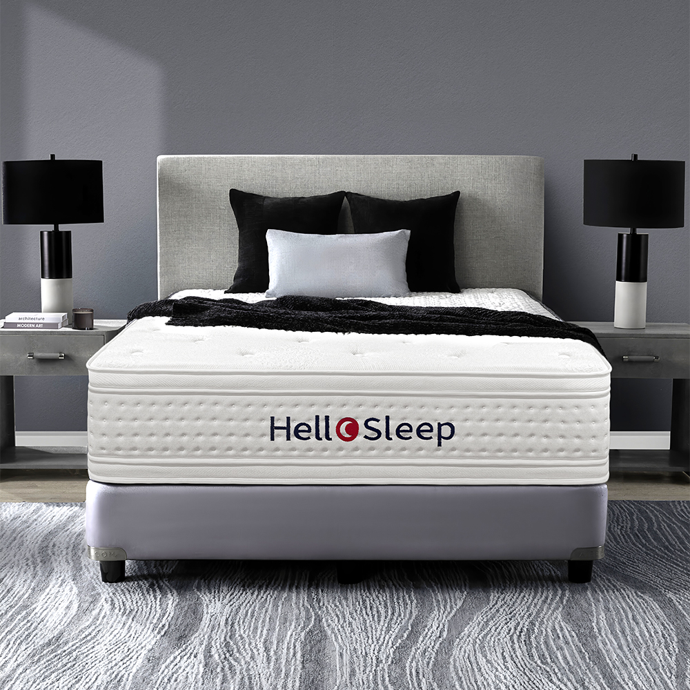 Hellosleep 38cm White Sprung Mattress