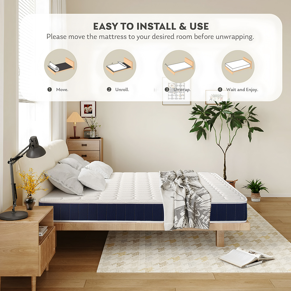 Hellosleep Customizable Blue Sprung Mattress