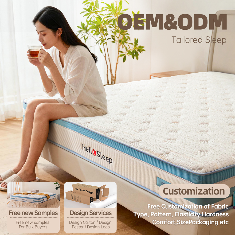 Hellosleep Customizable Grey Sprung Mattress